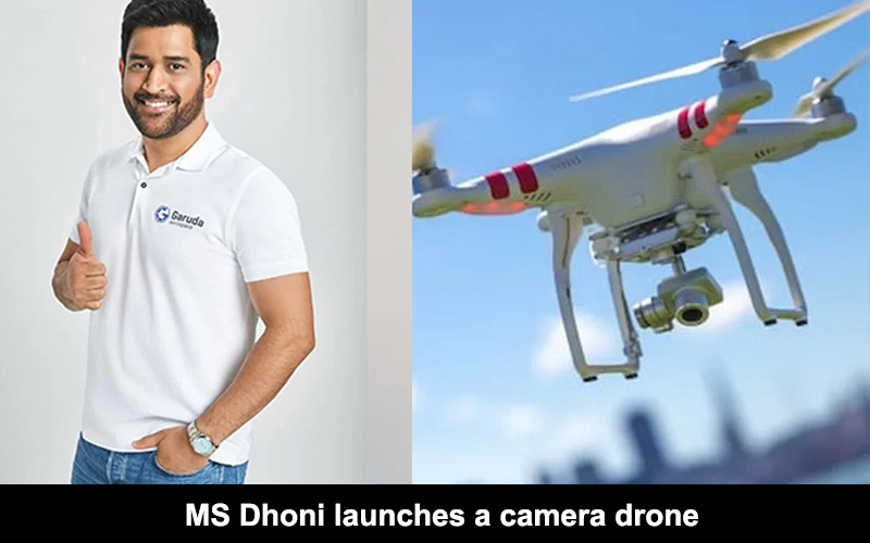 MS Dhoni launches a camera drone